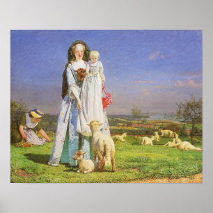 Affiche Pretty Baa Lambs by Ford Madox Brown