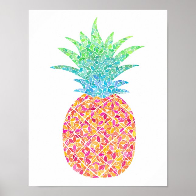 Affiche Pretty Pineapple Print (Devant)