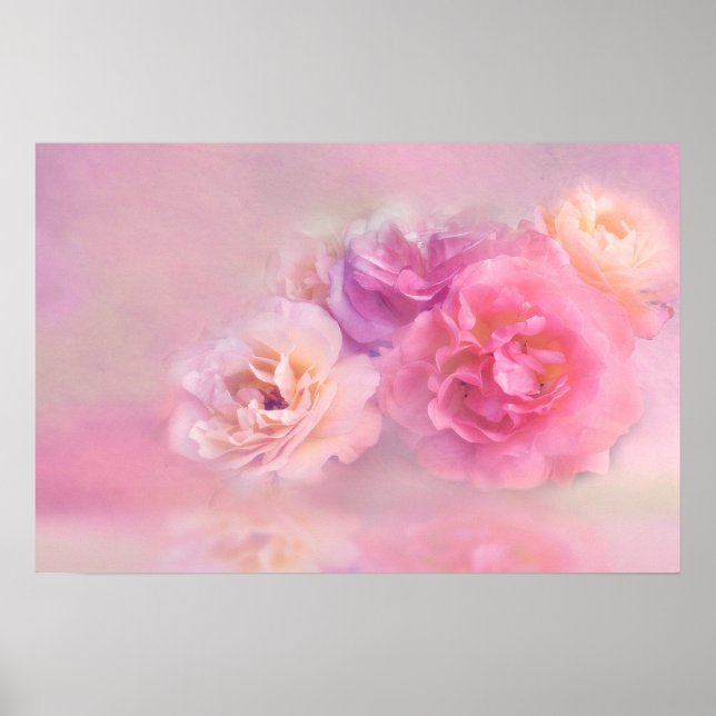 Affiche Pretty Pink Carnations Stylish (Devant)