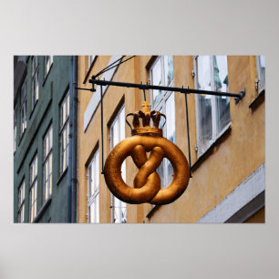 Affiche Pretzel Couronné à Copenhague