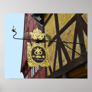 Affiche Pretzel Couronné Avec Cupidons