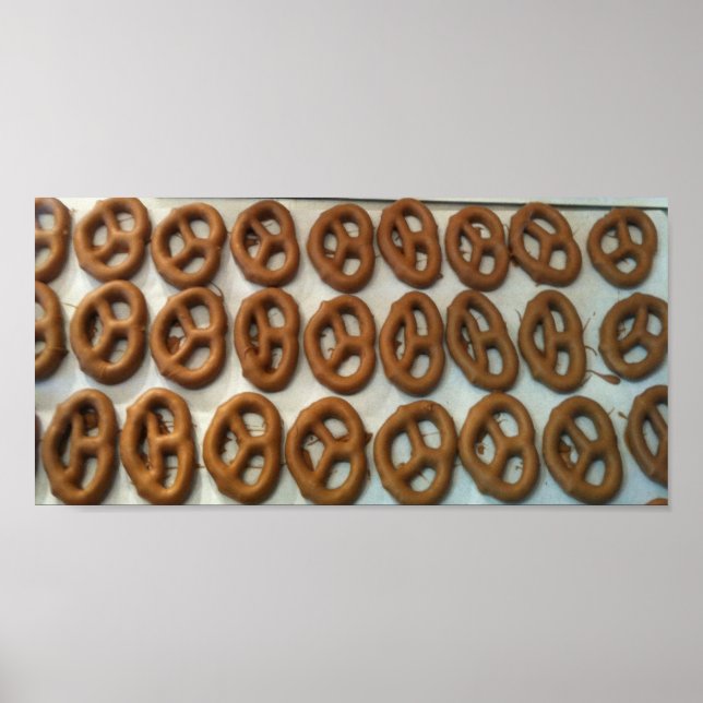 Affiche Pretzels recouverts de chocolat (Devant)