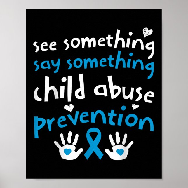 Affiche Prévention de la maltraitance des enfants - Ruban  (Devant)