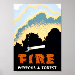 Affiche Prévention des incendies de forêt