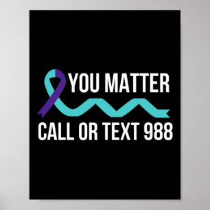 Affiche Prévention du suicide 988 Chemise téléphonique - Y