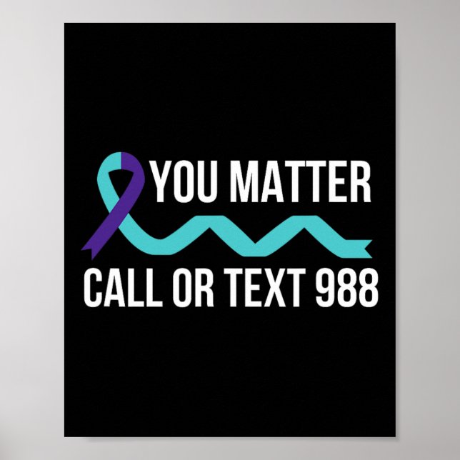 Affiche Prévention du suicide 988 Chemise téléphonique - Y (Devant)