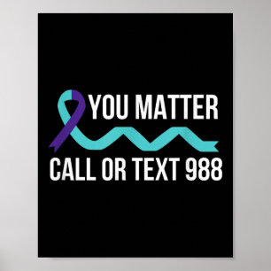 Affiche Prévention du suicide 988 Chemise téléphonique - Y