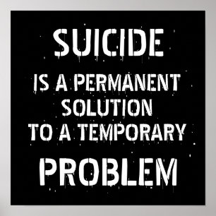 Affiche Prévention du suicide anti-dépression