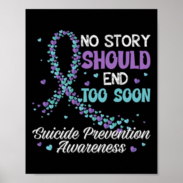 Affiche Prévention Du Suicide Aucune Histoire Ne Devrait M (Devant)