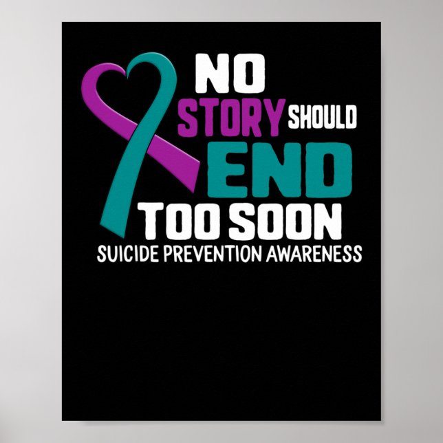 Affiche Prévention Du Suicide Aucune Histoire Ne Devrait M (Devant)