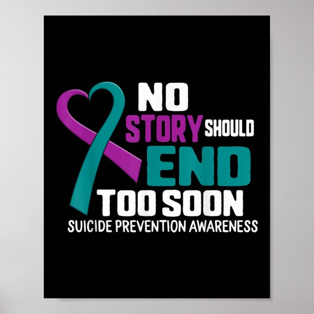 Affiche Prévention du suicide Aucune histoire ne devrait s (Devant)