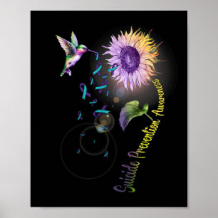 Affiche Prévention du suicide Colibri de tournesol