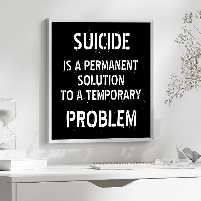 Affiche Prévention du suicide contre la dépression (Créateur téléchargé)