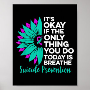 Affiche Prévention du suicide de tournesol Ruban Santé men