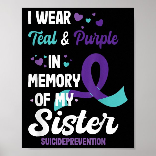 Affiche Prévention du suicide en mémoire de sœur  (Devant)