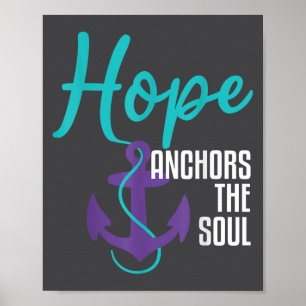 Affiche Prévention du suicide Espoir Ancres _ I pour les s
