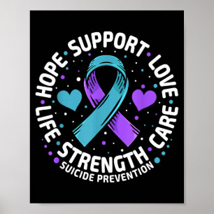 Affiche Prévention du suicide Espoir Soutien Amour Vie Sui