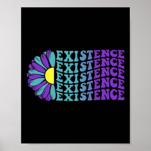 Affiche Prévention du suicide - Existence Sensibilisation