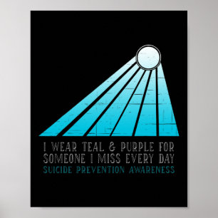 Affiche Prévention Du Suicide Je Porte Turquoise Et Violet