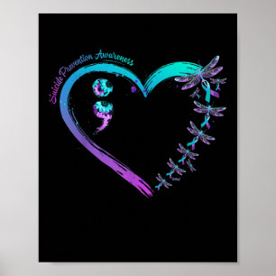 Affiche Prévention du suicide Papillon Cœur Amour