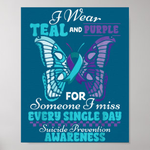 Affiche Prévention du suicide Portez du sarcelle violet Qu