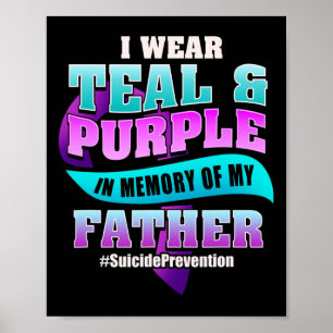 Affiche Prévention Du Suicide Pour Le Ruban Purple Turquoi
