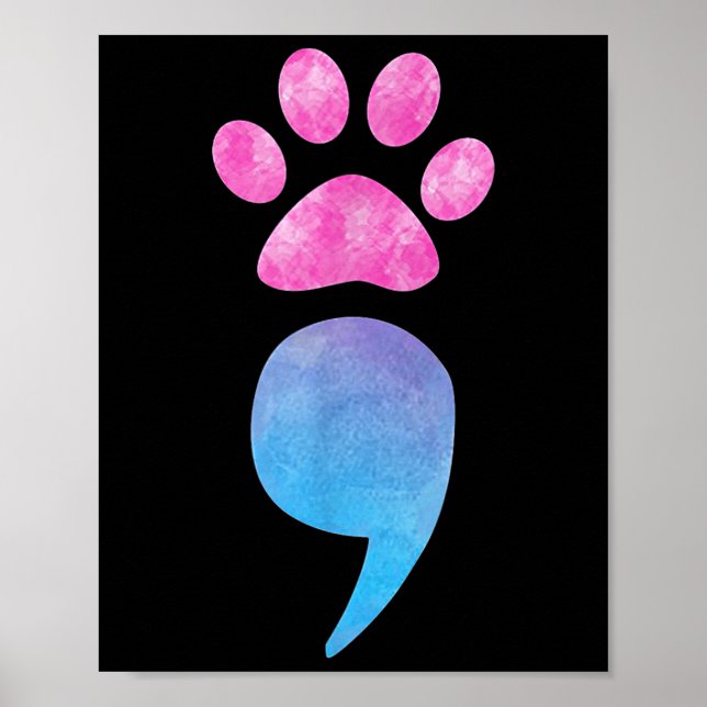 Affiche Prévention du suicide Sensibilisation Chien Paw Ch (Devant)
