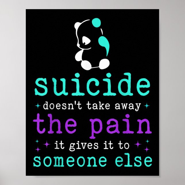 Affiche Prévention du suicide Sensibilisation Douleur du s (Devant)