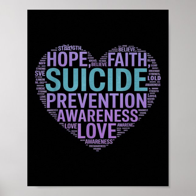 Affiche Prévention du suicide Sensibilisation Lutte Espoir (Devant)