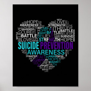 Affiche Prévention du suicide Sensibilisation Lutte Espoir