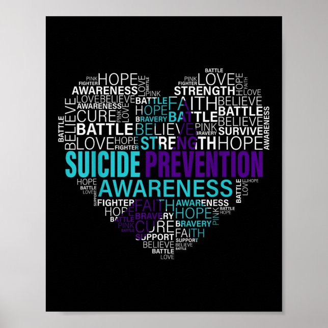 Affiche Prévention du suicide Sensibilisation Lutte Espoir (Devant)
