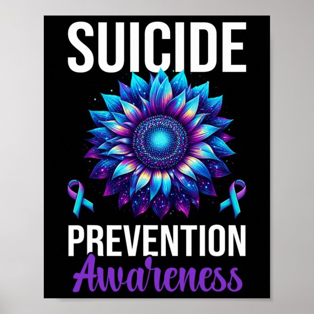 Affiche Prévention du suicide Sensibilisation Ruban Santé  (Devant)