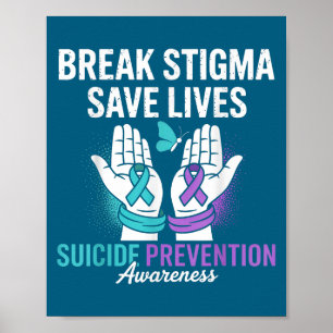 Affiche Prévention du suicide Soutien Briser la stigmatisa