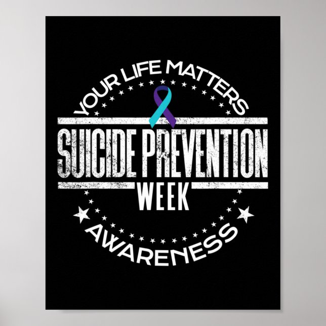 Affiche Prévention du suicide Vos problèmes de vie Suicide (Devant)