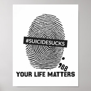 Affiche Prévention du suicide vos problèmes de vie Suicide