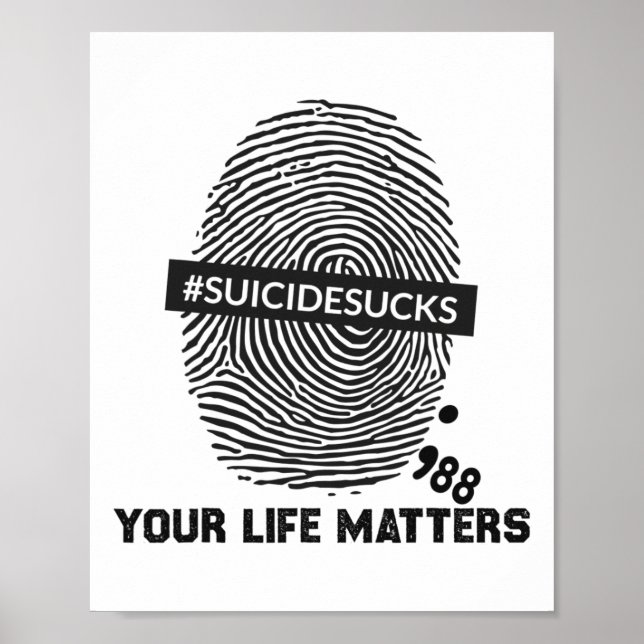 Affiche Prévention du suicide vos problèmes de vie Suicide (Devant)
