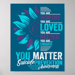 Affiche Prévention du suicide Vous êtes digne d'amour