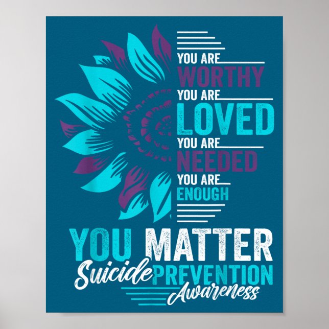 Affiche Prévention du suicide Vous êtes digne d'amour  (Devant)