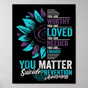 Affiche Prévention du suicide Vous êtes digne d'amour