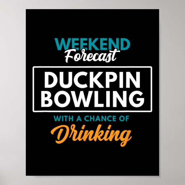 Affiche Prévision de fin de semaine Bowling à goupille (Devant)