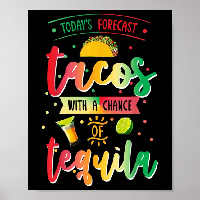 Affiche Prévisions d'aujourd'hui Tacos avec une chance de  (Devant)