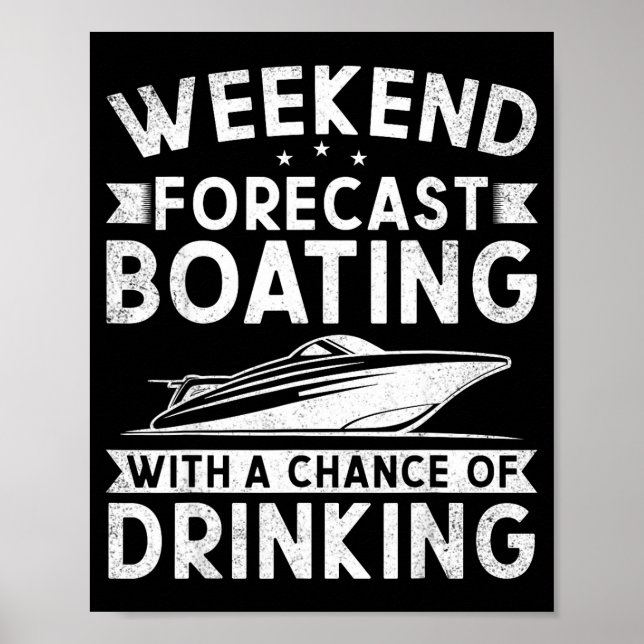 Affiche Prévisions de week-end pour la navigation avec une (Devant)