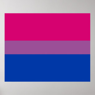 Affiche Pride bisexuelle (Bi Drapeau)