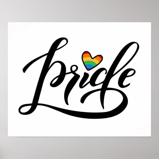Affiche Pride Script Heart (Devant)