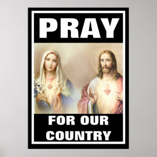 AFFICHE PRIE POUR NOTRE PAYS RELIGIEUX