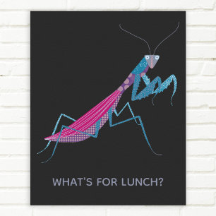 Affiche Prier Mantis Texte personnalisé