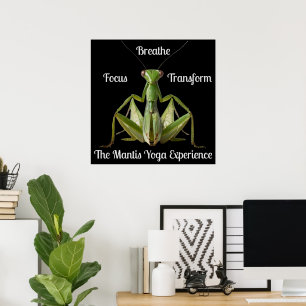 Affiche Prier vert Mantis Yoga Personnalisé