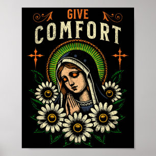 Affiche Prière à la Vierge Marie Donnez du réconfort Chrét
