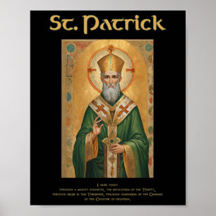 Affiche Prière catholique romaine de saint Patrick