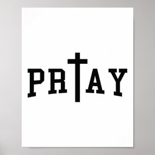 Affiche Prière Christian Cross Art Christian Citation Reli